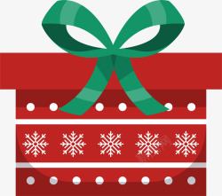 扁平化圣诞素材圣诞彩色礼物盒装饰矢量图高清图片
