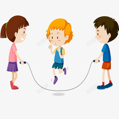 卡通小学生跳绳矢量图ai免抠素材_88icon https://88icon.com 卡通 小学生 矢量图 跳绳 跳绳孩童 运动