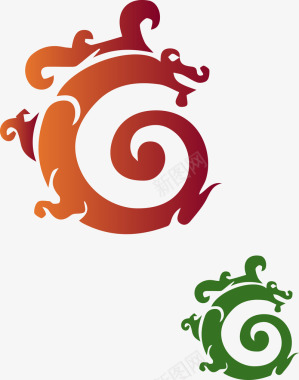动物中国风logo矢量图图标图标