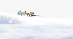 雪地里的房子雪地里远处的房子高清图片