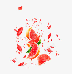 水果果粒红心柚子高清图片