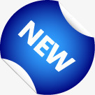 蓝色圆形new新品图标图标