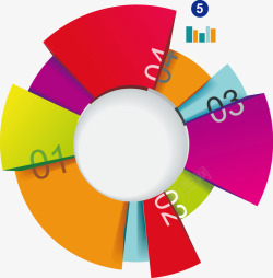 饼块数据分析图表素材