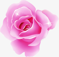 粉色淡雅卡通花朵素材