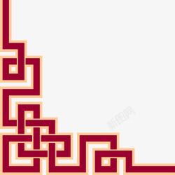 中式古典边框花纹图案素材