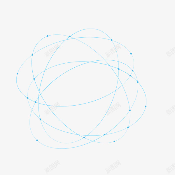 科技线条png免抠素材_88icon https://88icon.com 几何点缀 科技 简约 线性 蓝色