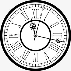 时钟复古罗马数字表盘时钟高清图片