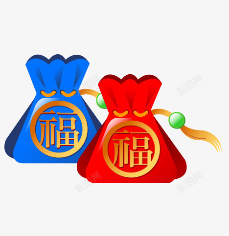 卡通福袋png免抠素材_88icon https://88icon.com 卡通 福 福袋 袋子