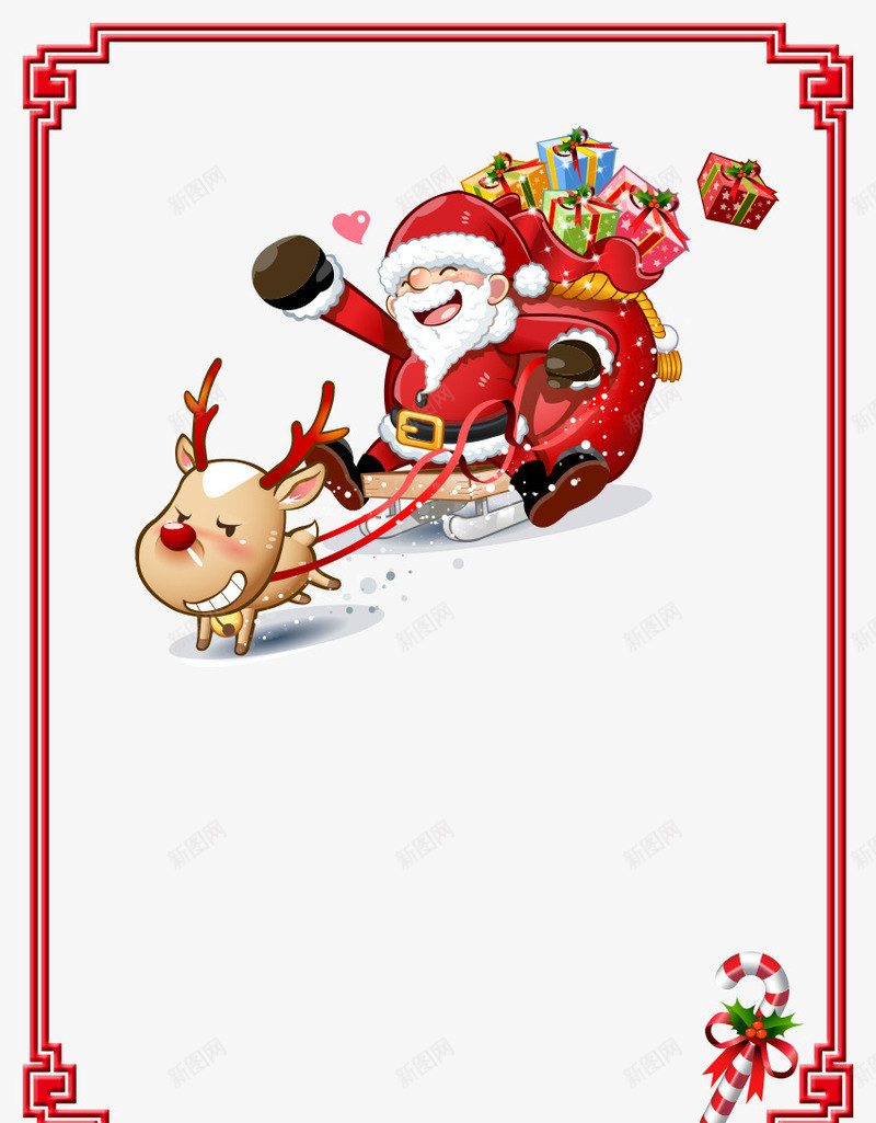 圣诞节psd免抠素材_88icon https://88icon.com 圣诞欢乐购 圣诞节 圣诞节免费下载 圣诞节海报 圣诞鹿 边框