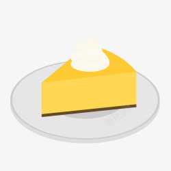 黄色芝士小蛋糕素材