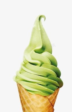 冷饮冰激凌标贴夏季创意抹茶冰激凌高清图片