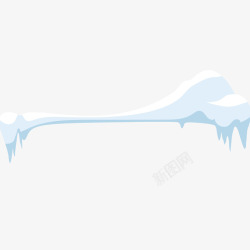 卡通雪堆免抠PNG冰雪矢量图高清图片