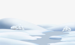 卡通雪景背景图素材