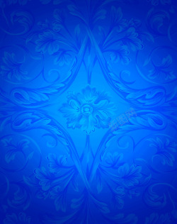 广告页面蓝色欧式花纹精美地产广告页面高清图片