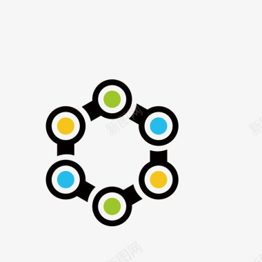 DNA科技logo卡通装饰扁平化生物logo矢量图图标图标