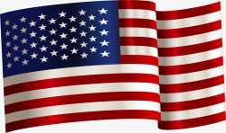 飘扬的美国国旗矢量图素材