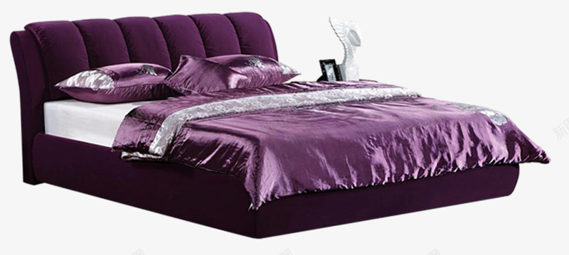 电商床上用品紫色png免抠素材_88icon https://88icon.com 免抠 免抠PNG 免费PNG 家用 床 电商 紫色