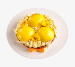 烘焙蛋黄法式蛋黄蛋糕高清图片