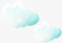 棉花糖云彩蓝色棉花糖云朵高清图片