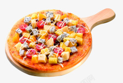 必胜美味什锦水果披萨高清图片