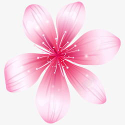 一朵精美的粉色小花素材
