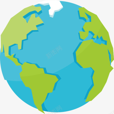 太平洋地球一小时环境保护节能地球图标矢量图图标