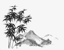 传统艺术创意水墨山水画素材