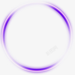 紫色清新光圈效果元素素材