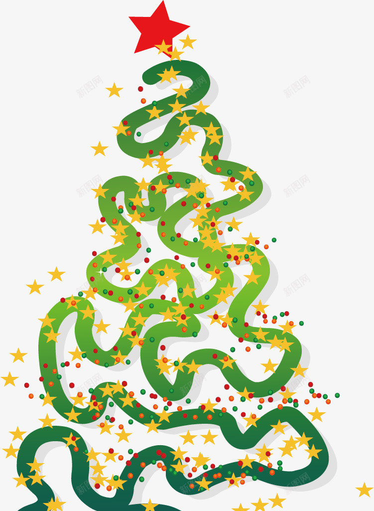 圣诞树png免抠素材_88icon https://88icon.com 创意 圣诞吊球 圣诞树矢量素材 圣诞球 圣诞节 大树 平面设计 抽象 礼品 礼物 礼盒 绿色