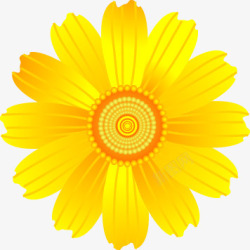 手绘黄色春季促销小花素材