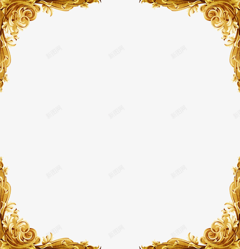 金色边框png免抠素材_88icon https://88icon.com psd 地产 地产宣传 地产展板 房地产 房地产宣传 房地产展板 欧式地产 金色底纹 金色背景 黄色