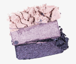 三色紫色眼影粉状素材