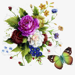 欧美风格装饰画花卉艺术唯美复古花卉高清图片