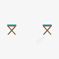 咖啡色凳咖啡色的折叠凳矢量图高清图片