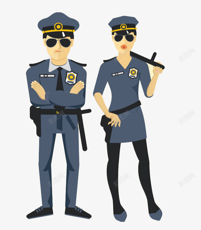 美国警察片png免抠素材_88icon https://88icon.com 制度 制服 墨镜 执法 警帽