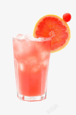葡萄柚冰镇西柚汁高清图片