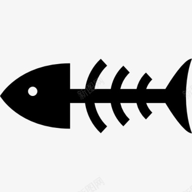 草食性动物鱼骨头图标图标