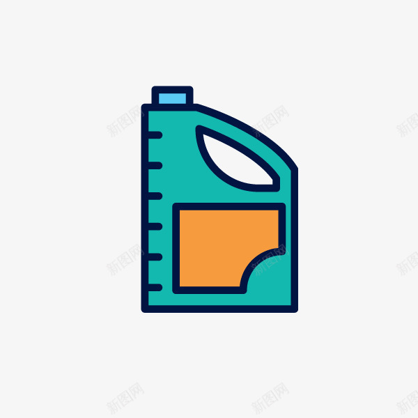 卡通桶装润滑油简图png免抠素材_88icon https://88icon.com 包装 卡通 塑料桶 手绘图 桶装油 润滑油