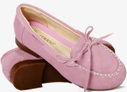 粉色豆豆鞋素材