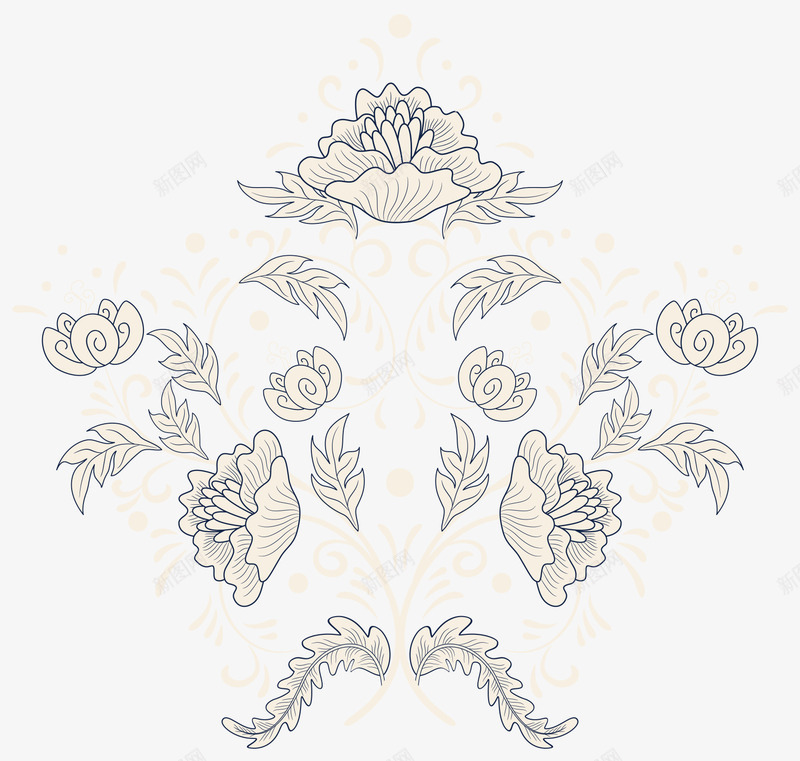 中国瓷器装饰花纹矢量图eps免抠素材_88icon https://88icon.com 中国风 免扣png素材 新颖 花卉 矢量图