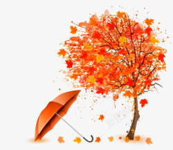 秋天叶子手绘枫叶高清图片