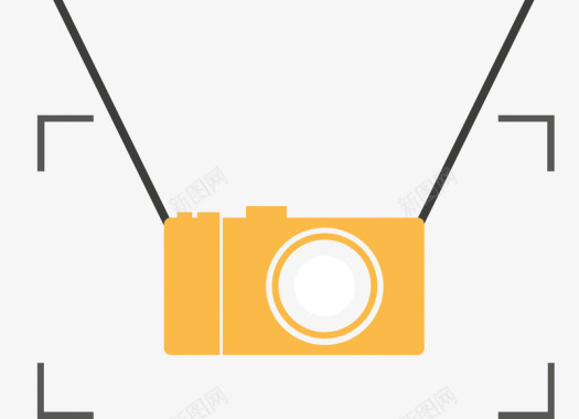 粽子节简约相机矢量图图标图标