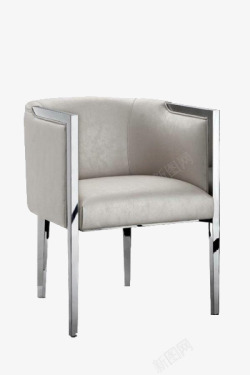 淡灰色高端典雅皮质沙发座椅素材