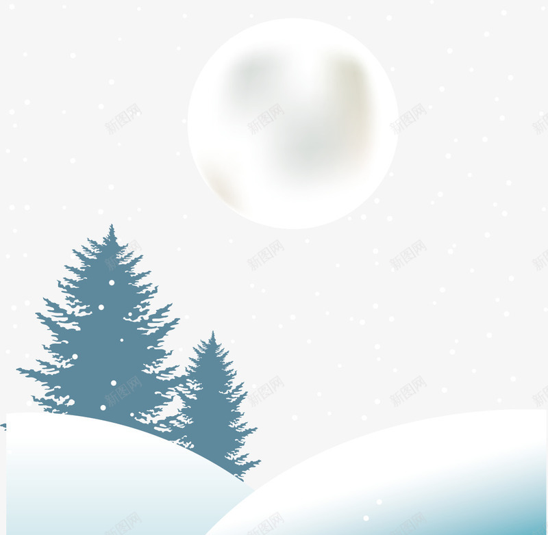 雪景雪天大雪矢量图ai免抠素材_88icon https://88icon.com 冬季 大雪素材 暴雪 矢量冬天 雪天 雪景 矢量图