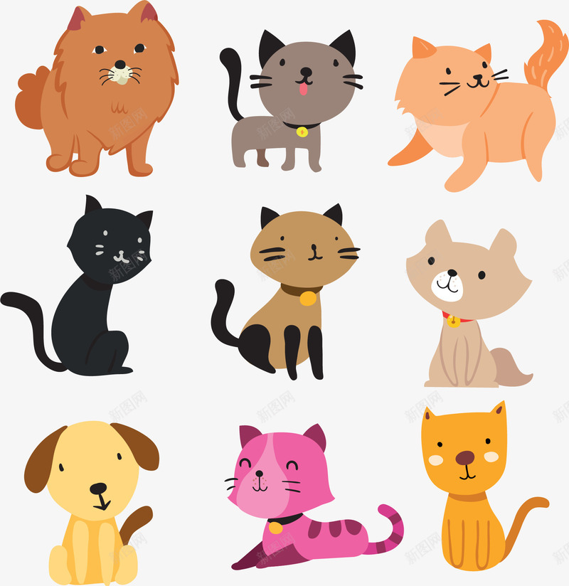 卡通宠物猫咪png免抠素材_88icon https://88icon.com 卡通猫咪 宠物猫 小黑猫 幼教 黑猫简笔画