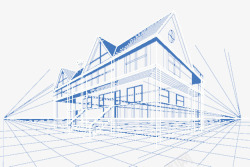 手稿时尚线性房子模型高清图片