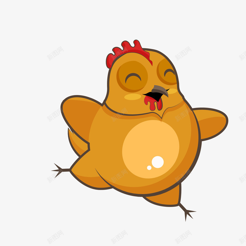手绘卡通可爱小鸡矢量图eps免抠素材_88icon https://88icon.com png免抠图 动物 可爱 小鸡 开心 手绘 跳舞 矢量图