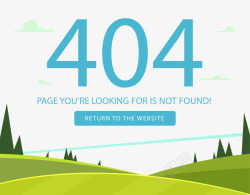 卡通手绘404报错网页插画矢量图素材