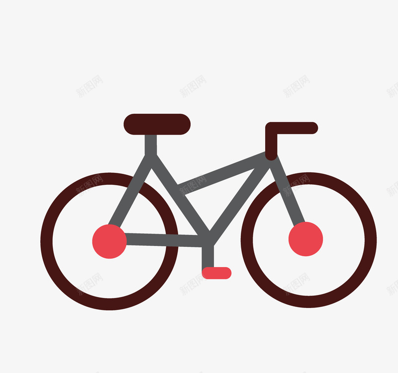 一辆自行车手绘图png免抠素材_88icon https://88icon.com 代步工具 单车 手绘图 自行车 车把 车身 车轮