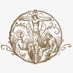 西方古代耶稣形象图矢量图素材